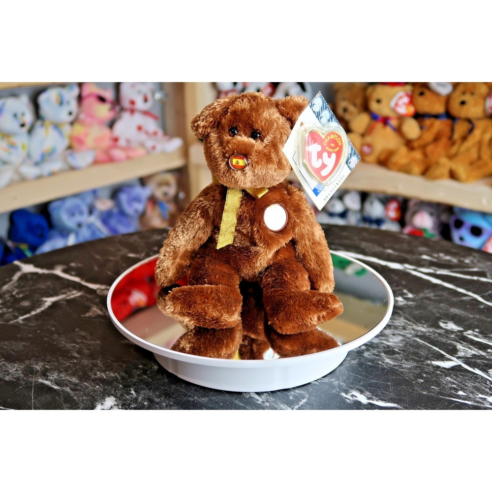 TY Beanie Baby - Champion the FIFA Bear (Spain) | MWMT | Vintage | Rare